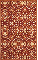 Safavieh Four Seasons Frs218C Damask Outdoor Rug, Red/Orange, 2'4"x4'0"