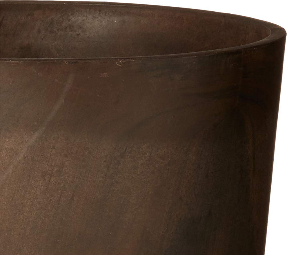 Contempo Tall Round Planter, Chocolate