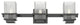 Innovations 310-3W-BK-CL-LED 3-Light Bath Vanity Light, Black