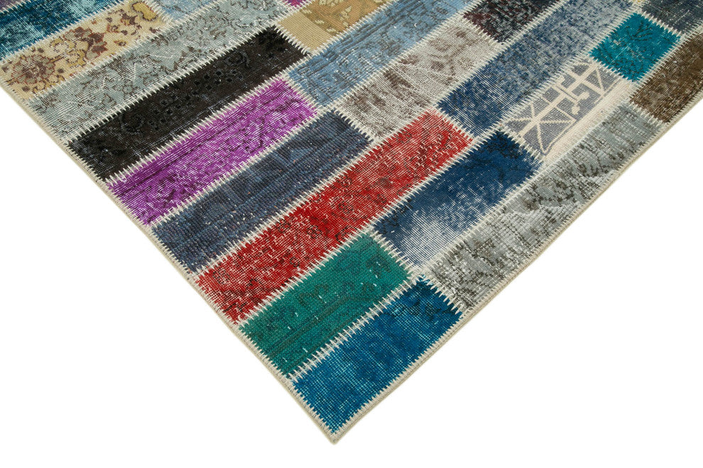 Rug N Carpet - Handmade Anatolian 6' 0" x 7' 10" Distressed Patchwork Area Rug