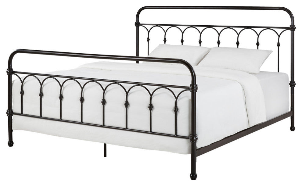 Maverick Rustic Metal Bed, Dark Bronze, King
