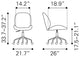 Computer Work Chair, Steel Metal, Fabric, Black, Gold, Home Business Office