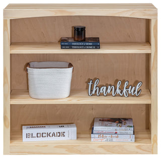 Solid Wood Bookcase 36x36, Unfinished