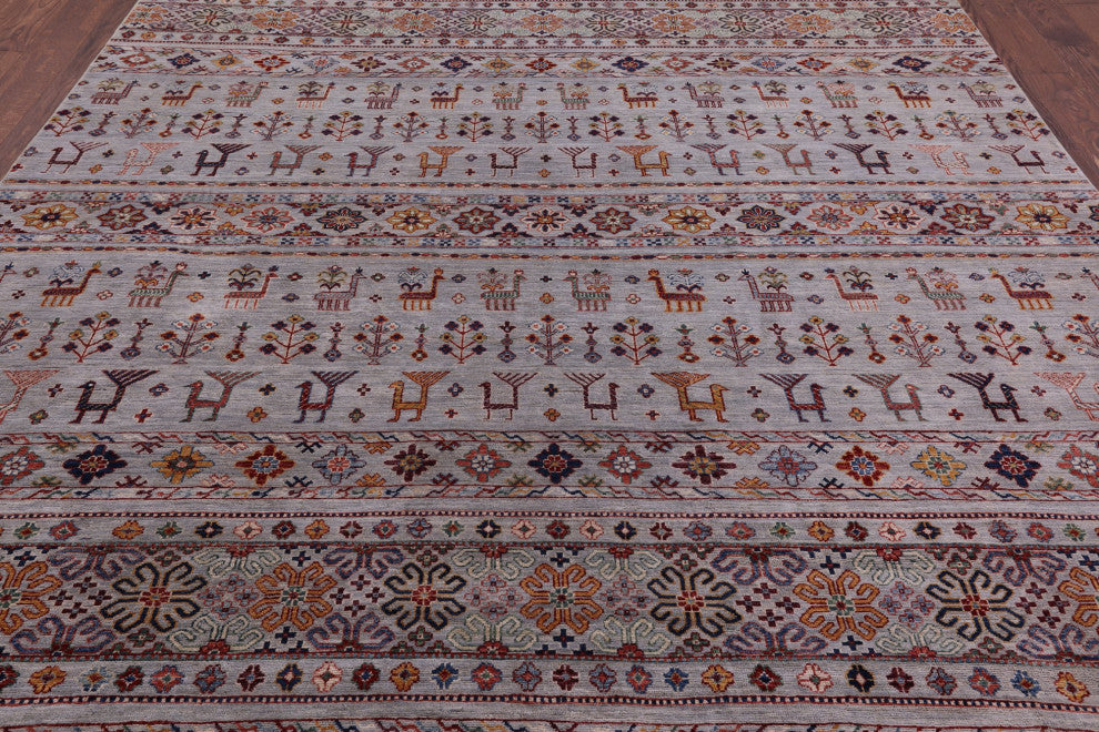 8' 0" X 10' 0" Hand-Knotted Persian Gabbeh Tribal Rug Q5824