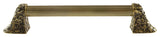 Florid Leaves Appliance Pull, Antique Brass, 14", Fluted