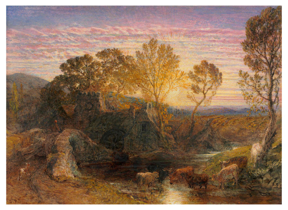 "The Golden Hour, 1865" Digital Paper Print by Samuel Palmer, 32"x24"