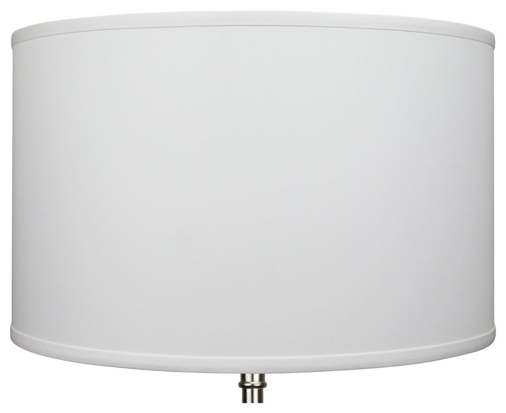 Fenchel Shades, 18"x18"x12" Spider Attachment Drum Lamp Shade, Linen White