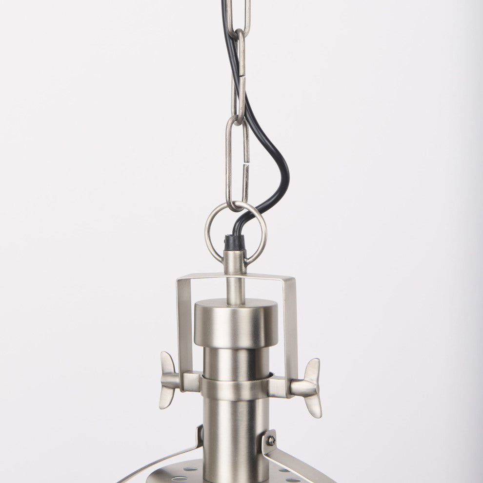 Leighton 15Lx15Wx20H Antique Nickel Pendant Light