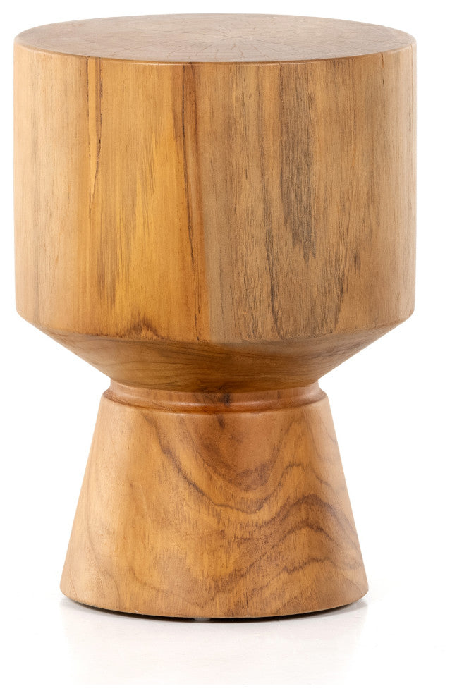 Jovie Outdoor End Table-Natural Teak
