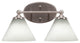 Capri 2-Light Bath Bar, Brushed Nickel/White Muslin