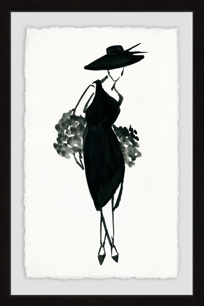 "Perfect in Black" Framed Painting Print, 24"x36"