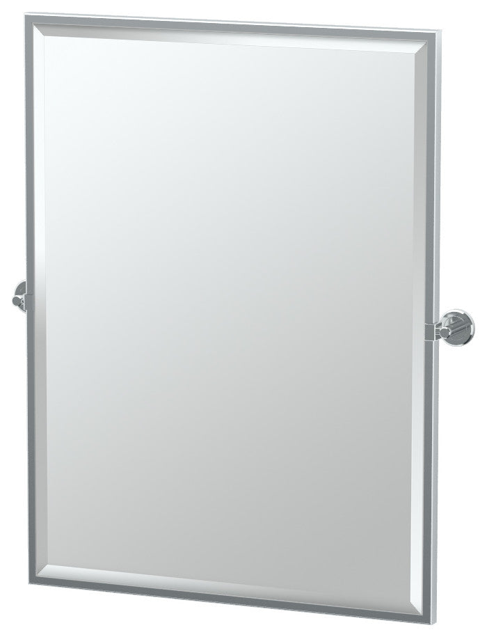 Latitude II 32.5" Framed Rectangle Mirror, Chrome