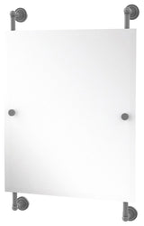 Dottingham Frameless Rail Mounted Mirror, Matte Gray