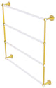 Clearview 4 Tier 36" Ladder Towel Bar with Twisted Accents, Polished Brass