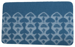 Intercoastal Waterway Watermark Geometric Print Bath Mat, Blue, 21"x34"