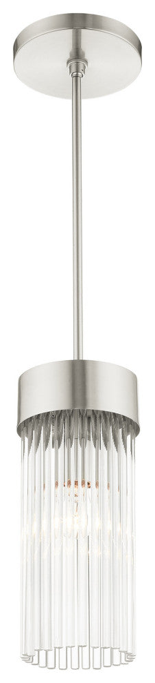Livex Lighting Norwich 1 Light Brushed Nickel Single Pendant