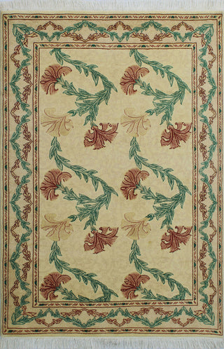Pak-Persian Carnation Beige Rug, 4'7x6'7