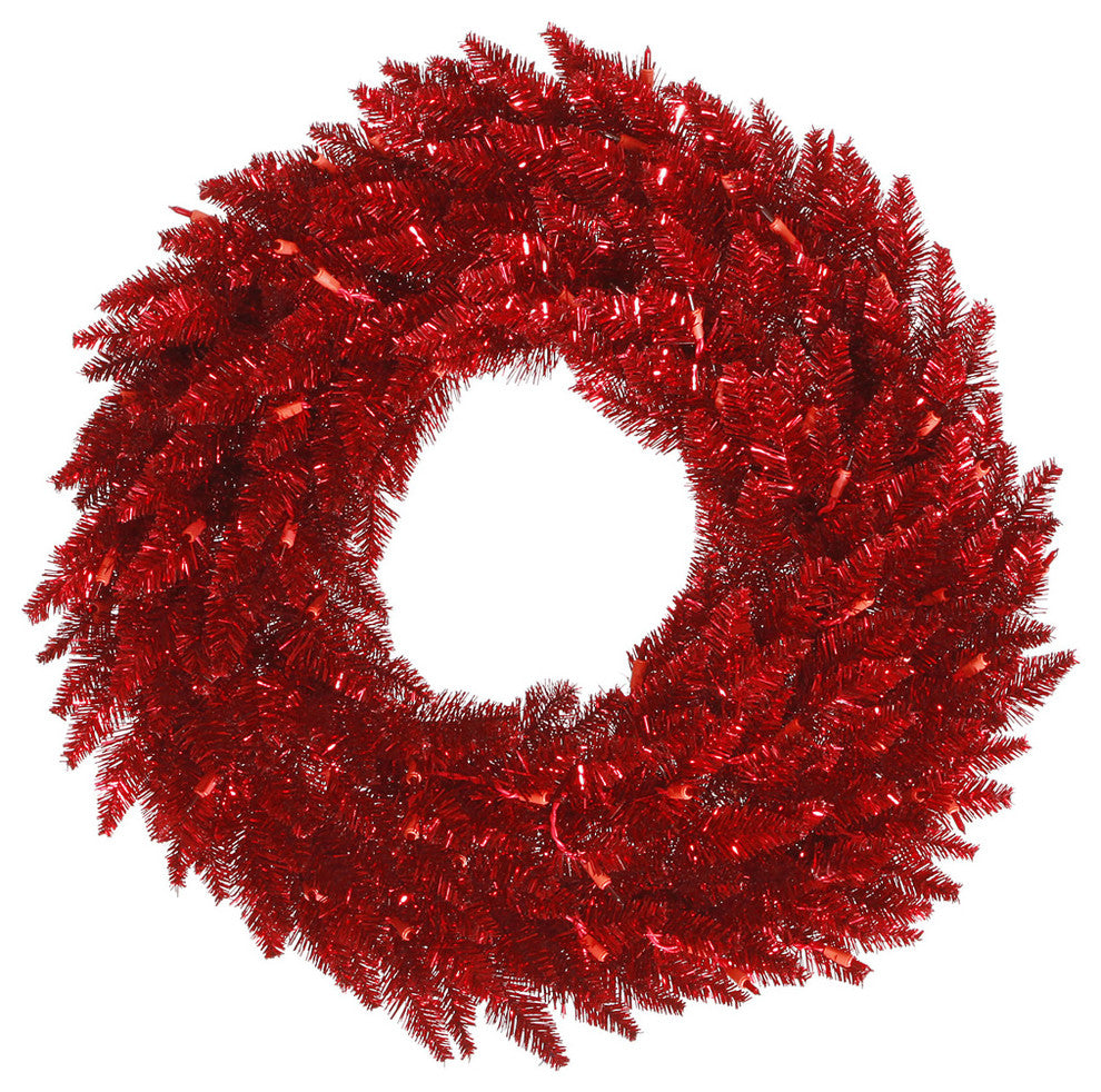 30" Tinsel Red Fir Wreath 260T