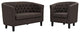 Prospect 2 Piece Upholstered Fabric Loveseat And Armchair Set