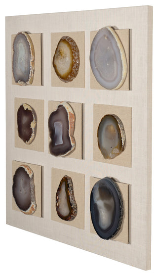 HUJI Assorted Gray Tone Agate Slice Wall DÃ©cor
