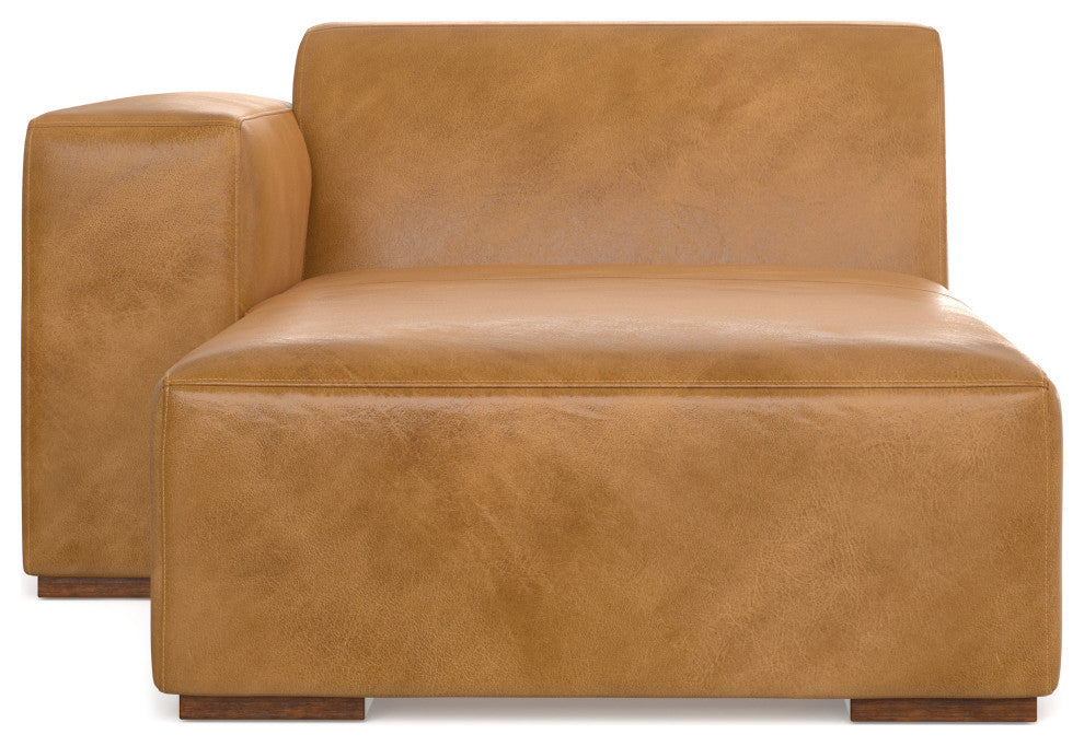 Rex Left Chaise Sofa Module in Genuine Leather