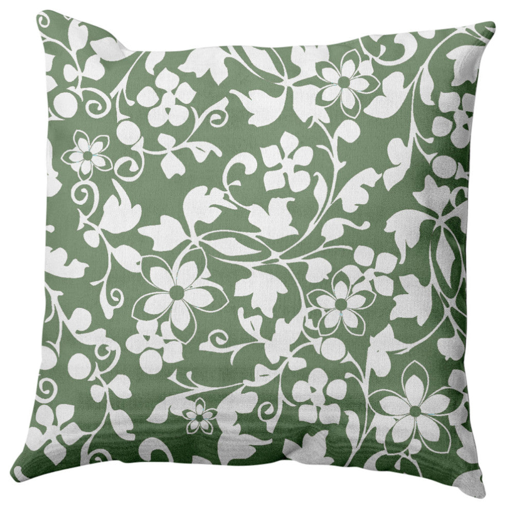 Evelyn Decorative Throw Pillow, Sage, 18"x18"