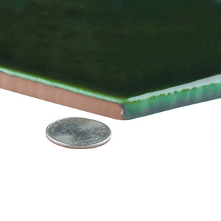 Viva Hex Antic Verde Ceramic Wall Tile, Green