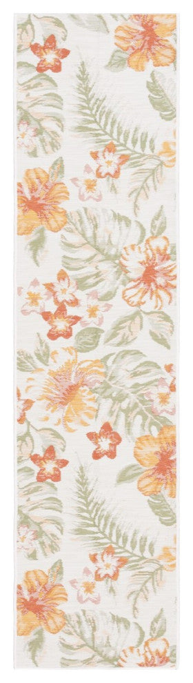 Safavieh Sunrise Collection SUN671 Indoor-Outdoor Rug, Ivory/Rust Sage, 2'x8'