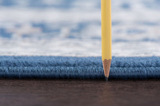 Beauregard Traditional Oriental Navy Rectangle Area Rug, 5'x7'