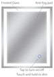 Bathroom LED Mirror With Touch On/Off Dimmer and Anti-Fog, 36"x30" [2019 New Tri