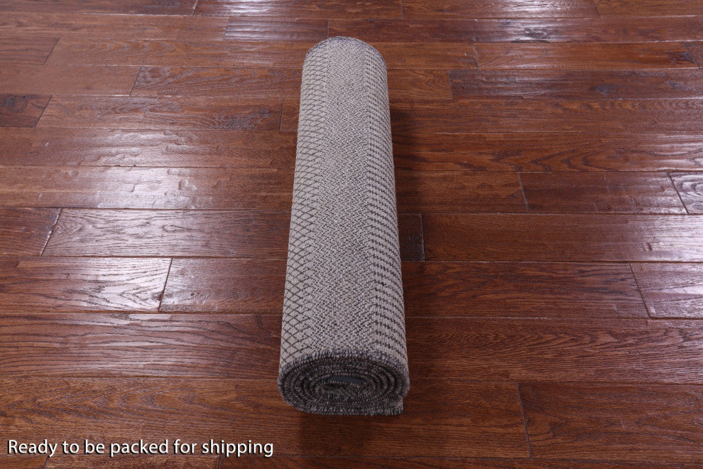 Runner Wool and Silk Savannah Grass Hand-Knotted Rug 2' 8" X 8' 9" Q11979