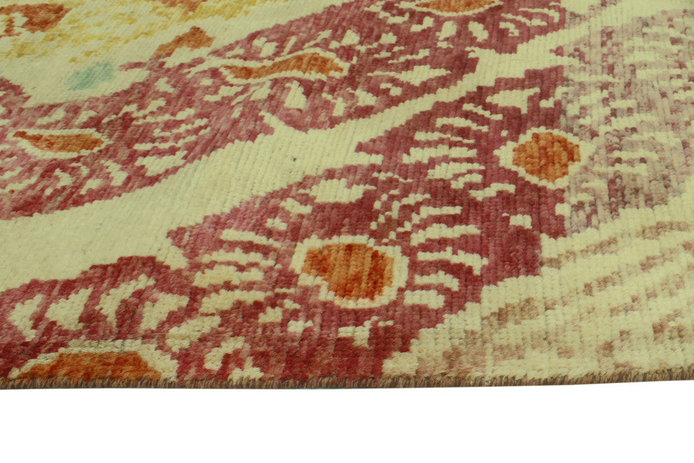 Balochi Okpara Ivory/Gold Rug, 9'7x12'9