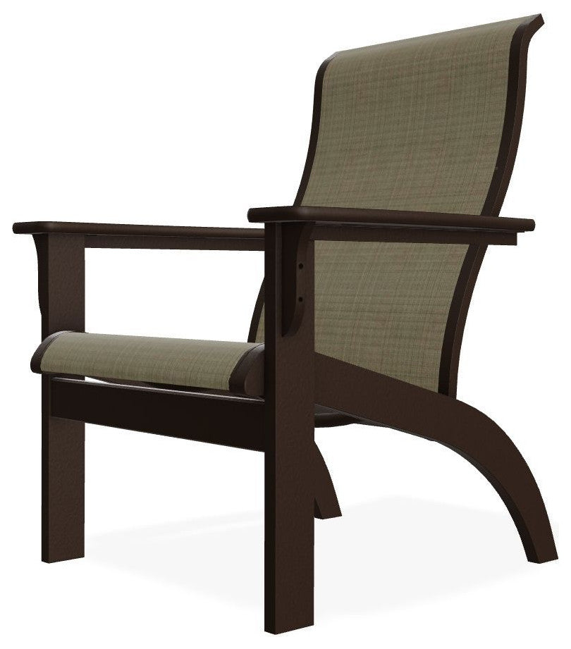 Adirondack Sling Outdoor Adirondack Armchair, Elevation Stone/Kona