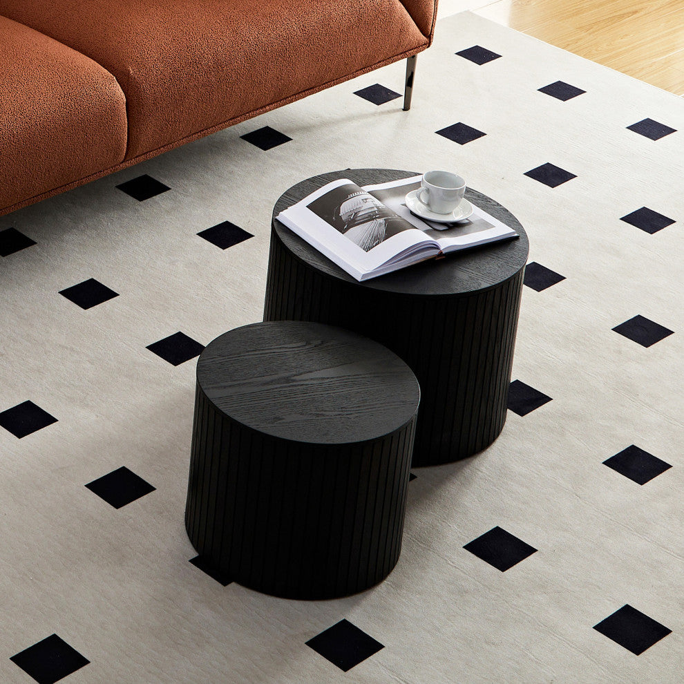 Gewnee Coffee table set Living room/lounge area, black