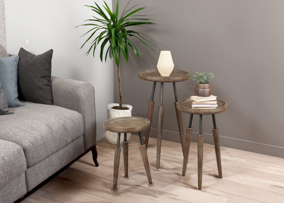 Lily 3pc Round Accent Side Table Set