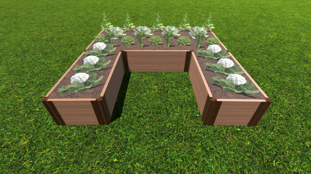Classic Sienna Walk-In U-Shape Ft. Bragg 8'x8'x16.5" Raised Garden Bed
