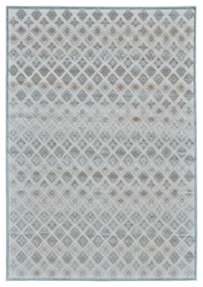 Weave & Wander Soho Zam Soft Chenille Rug, Blue/Gray, 7'6"x10'6"