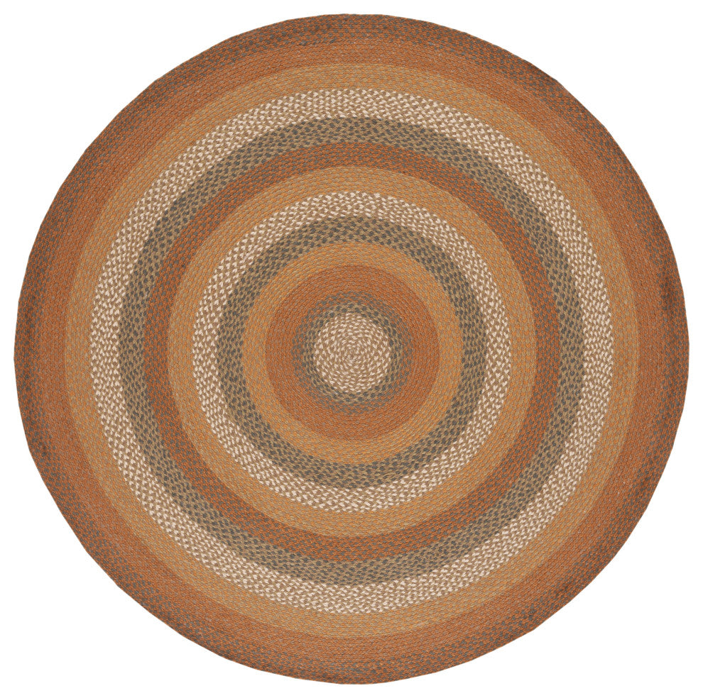 Safavieh Cape Cod Collection BRD652A Rug, Ivory/Green, 6' X 6' Round