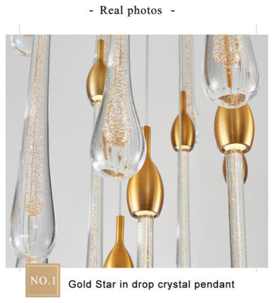 Luxury modern crystal chandelier for staircase, living space, bathroom., 28 Lights
