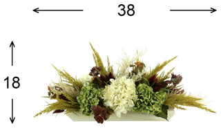 Fall Centerpiece with Hydrangeas and Pampas