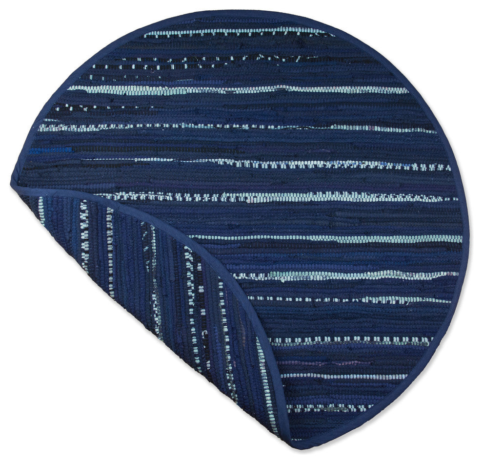 DII Rag Rug Nautical Blue 36" Round