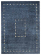 HAND KNOTTED LOOM WOOL ECO-FRIENDLY AREA RUGS - Rectangle, Blue, Geometric
