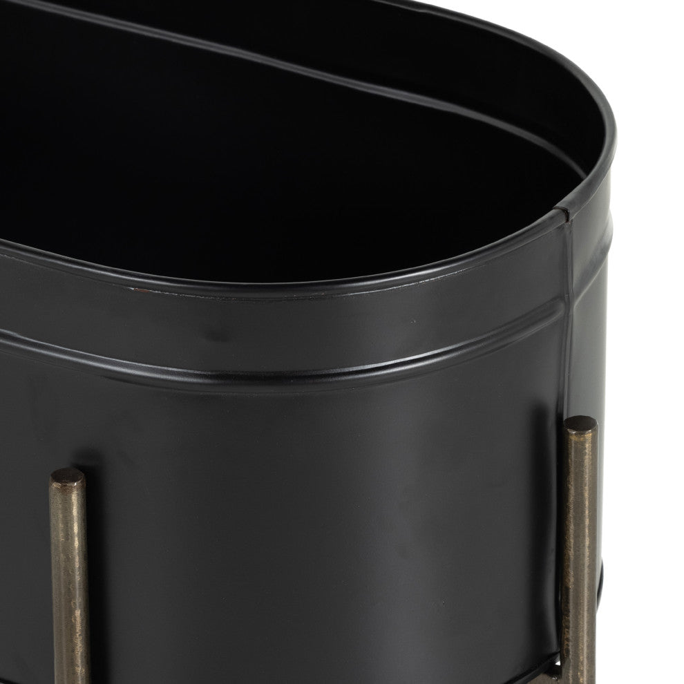 Jed Large Planter-Iron Matte Black