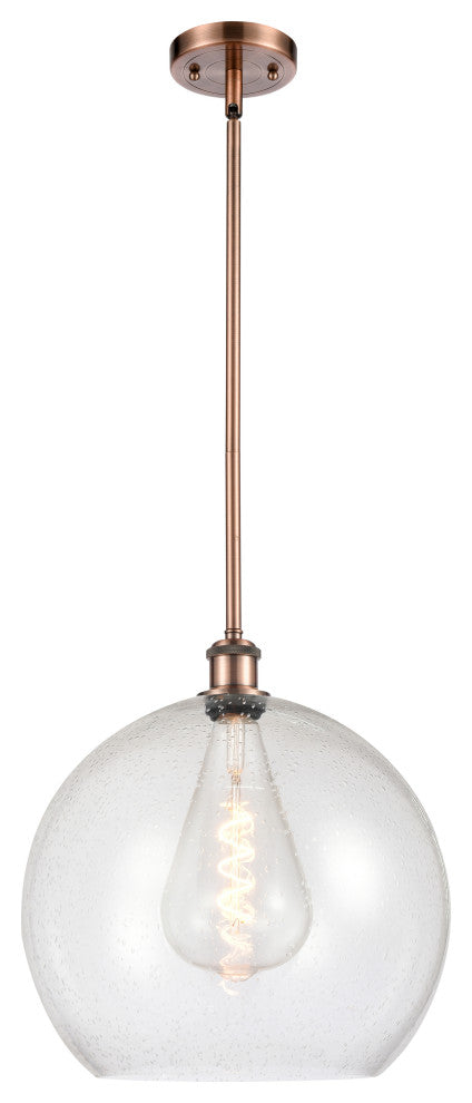 Innovations 516-1S-AC-G124-14-LED 1-Light Pendant, Antique Copper