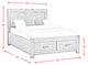 Picket House Furnishings Wren Queen Platform Storage Bed, Chestnut