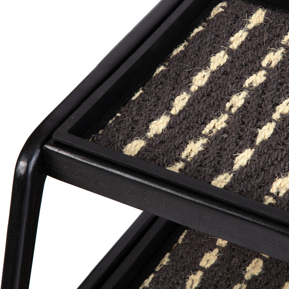 Double-Tier Black Stand With 2-Pair Rubber Boot Trays Stevie and Paul