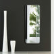Ultra Stainless Steel Rectangular Wall Mirror, Silver, 18"x48", Polished