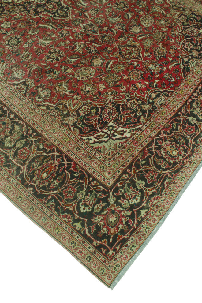 Fine Vintage Distressed Saima Red/Charcoal Rug, 7'10x12'0
