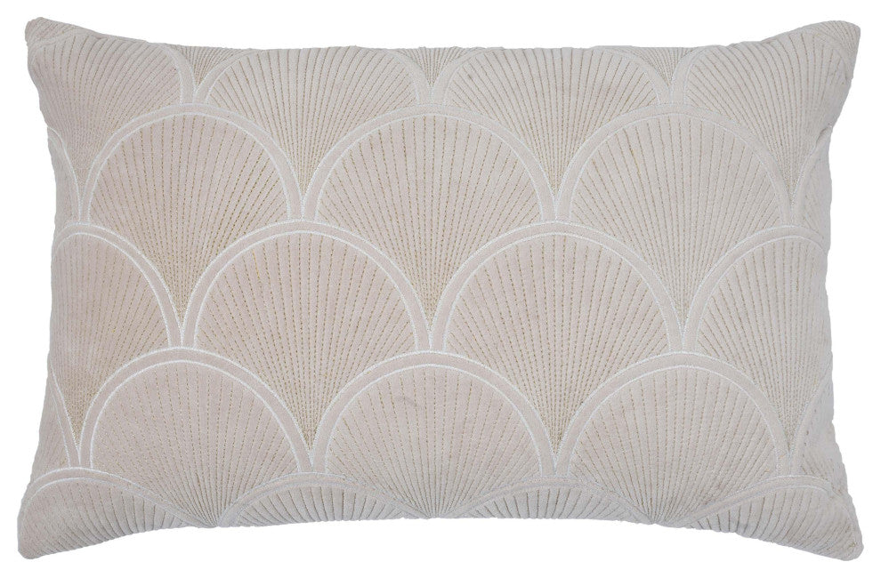 Destiny White Woven Cushion