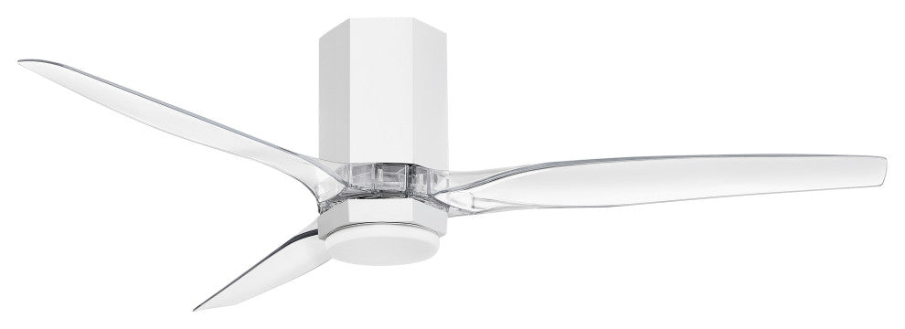 Hinkley Facet 52" Led Smart Fan, Matte White